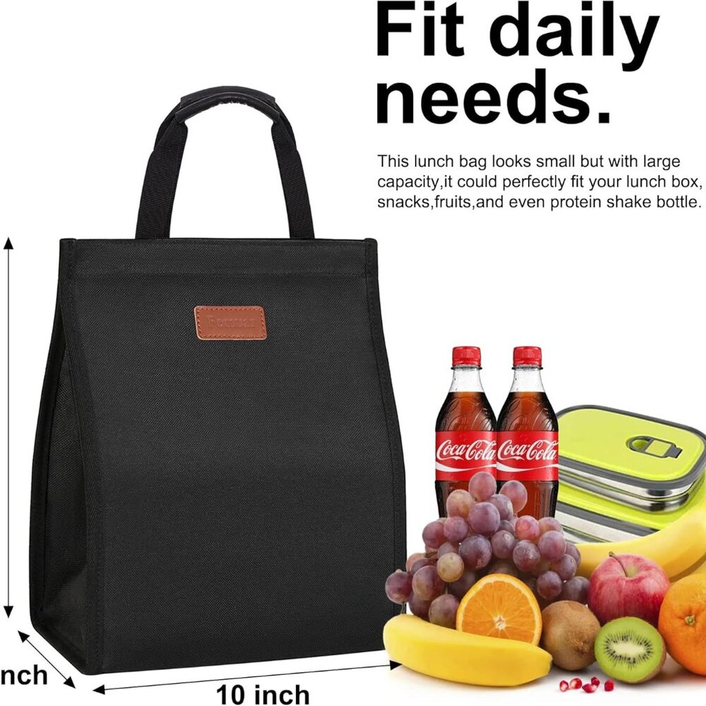 Lunch Bags for Women Insulated Reusable Lunch Tote with Internal Pocket, Adult L - Picture 2 of 6